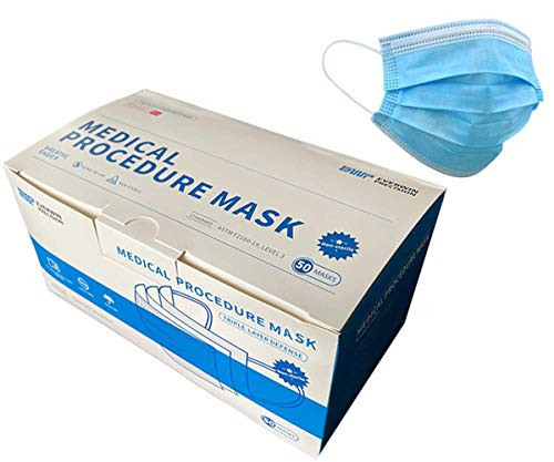 Everwin Precision FDA 510K Medical Face Mask- ASTM Level 3 -BFE  and  PFE > 99 percent-- Box of 50