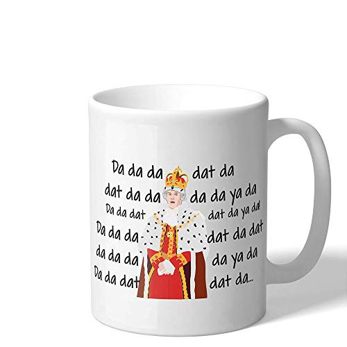 WENSHOGG King George Chorus Funny Hamilton Gift Coffee Mug- Alexander American Musical Novelty Cup- Ceramic Quote Movie Coffee Mugs -White-