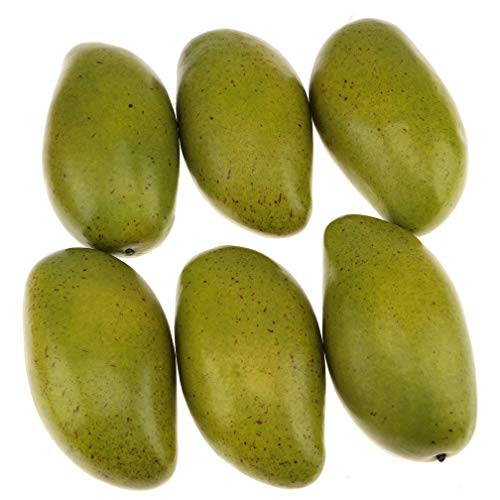 Gresorth 6pcs Artificial Lifelike Green Mango Decoration Fake Fruit for Home Party Photography Props Gresorth 6pcs Artificial Lifelike Green Mango Decoration Fake Fruit for Home Party Photography Props