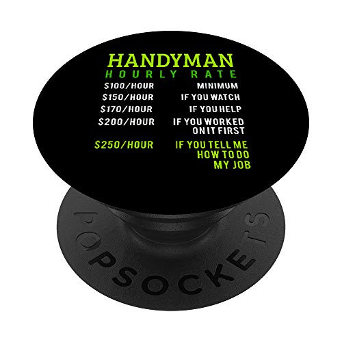 Handyman Hourly Rate Price Chart Design For Daddy PopSockets Swappable PopGrip