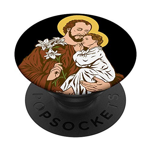 St Joseph and Child Jesus Consecration 2021 Catholic Saint PopSockets PopGrip- Swappable Grip for Phones  and  Tablets
