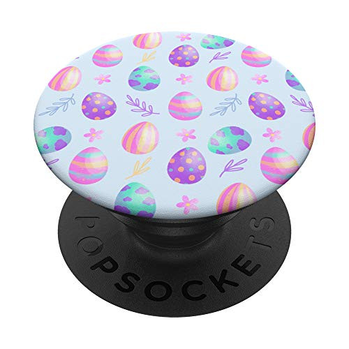 Easter Cute Colorful Easter Egg Pattern PopSockets PopGrip- Swappable Grip for Phones  and  Tablets