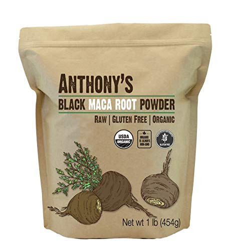 Anthony's Organic Black Maca Powder- 1 lb- Raw- Gluten Free  and  Non GMO