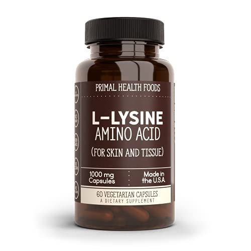 Primal Health Foods | L-Lysine | 1-000 mg Vegetarian Capsules