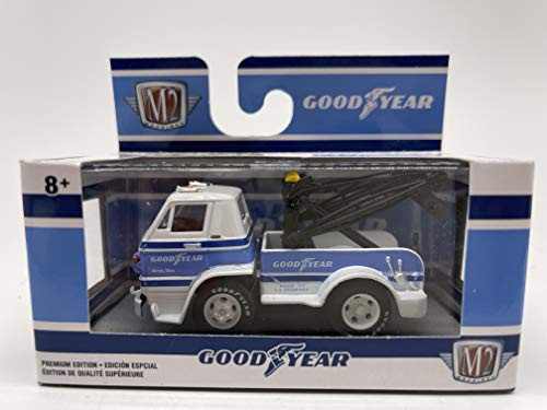 M2 Machines by M2 Collectible Good Year 1966 Dodge L600 Tow Truck 1-64 Scale WMTS09 19-10 White/Blue Details Like NO Other 1 of 7800