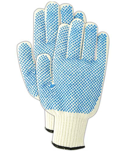 Magid Glove  and  Safety 5893PR-J Magid MultiMaster 5893PR Ambidextrous PVC Dotted Knit Gloves- 7- Natural- Jumbo -Fits XL- -Pack of 12-