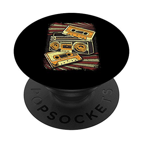 Retro Vintage Boombox 80's Music Old School Radio Boombox PopSockets PopGrip- Swappable Grip for Phones and Tablets Retro Vintage Boombox 80's Music Old School Radio Boombox PopSockets PopGrip- Swappable Grip for Phones and Tablets