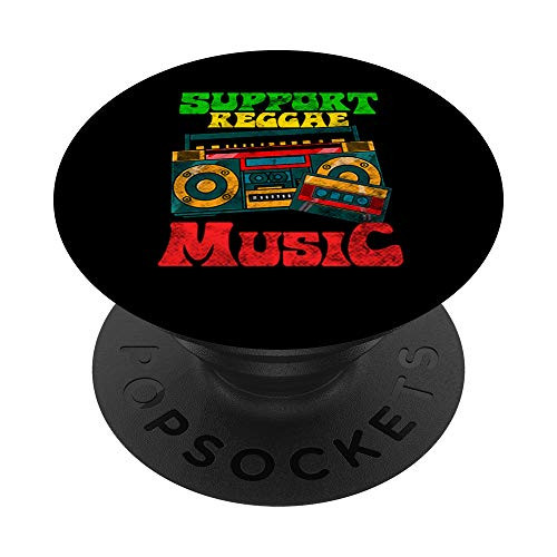 Retro Vintage Boombox Reggae Music Old School Radio Boombox PopSockets PopGrip- Swappable Grip for Phones  and  Tablets