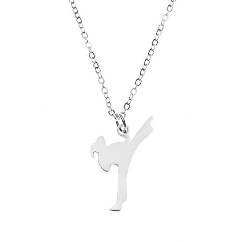 Karate Necklace- Martial Arts Pendant- Girls Charm Pendant Necklace- Karate- Judo- MMA- Taekwondo- or Jiu Jitsu Gift
