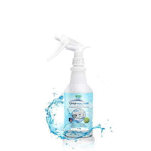 Natural Clean CPAP Machine Cleaner -16 Fl Oz-- Unscented Cleaning Solution for CPAP- Hypochlorous Acid- for Tubing and Mask Cleaning- Odor-Free
