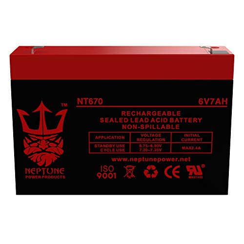 Neptune 6V 7Ah NT-670 Rechargeable SLA Sealed Lead Acid Battery Neptune 6V 7Ah NT-670 Rechargeable SLA Sealed Lead Acid Battery