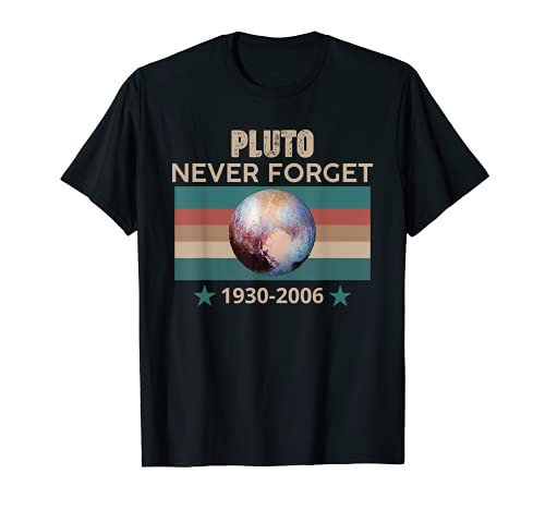 Never Forget Pluto Space Science Retro Vintage Style T-Shirt