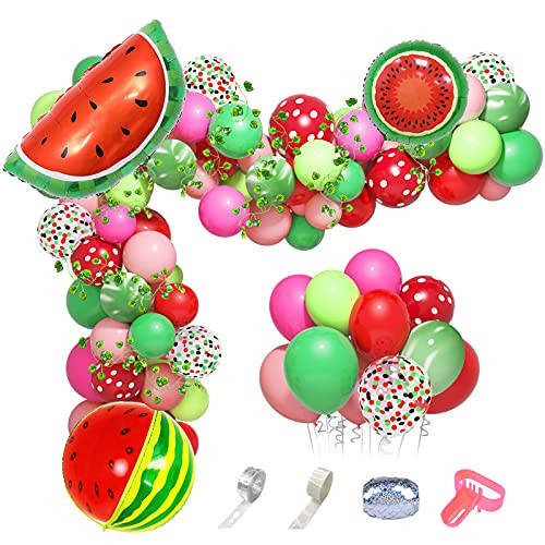 110 PCS Watermelon Party Decorations Balloon Arch Garland Kit - Red Green Polka Dot Watermelon Balloons Watermelon Vines for Baby Shower Birthday Summer One in a Melon Party Decorations 110 PCS Watermelon Party Decorations Balloon Arch Garland Kit - Red Green Polka Dot Watermelon Balloons Watermelon Vines for Baby Shower Birthday Summer One in a Melon Party Decorations