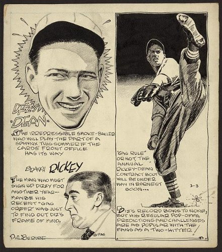 INFINITE PHOTOGRAPHS Photo- Dizzy Dean- Branch Rickey- Phil Berube- St Louis- 1936 Size- 8x10 -Approximately-