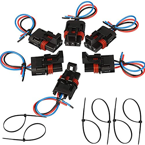 Linkstyle Polaris Pulse Connector 6PCS- 12Awg Pulse Power Plugs- Polaris Ranger 1000 Accessories Pulse Power Plug Pigtail Connector for 2018 2019 2020 2021 Polaris Ranger XP 1000/RZR RS1 Bus Bar