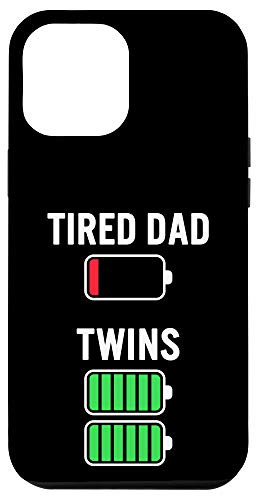 iPhone 12 Pro Max Tired Dad Low Battery Funny Twins Daddy Papa Pops Father Case