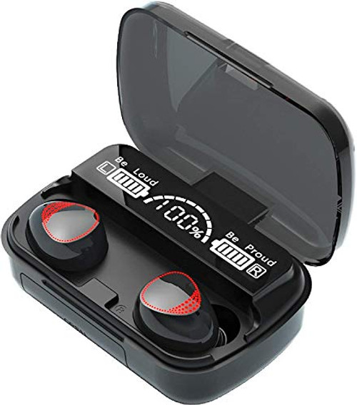 True Wireless Earbuds- BD and M Bluetooth 5.0 Earbuds in-Ear TWS Stereo Headphones with Smart LED Display Charging Case Waterproof Built-in Mic for Sports Work - Black True Wireless Earbuds- BD and M Bluetooth 5.0 Earbuds in-Ear TWS Stereo Headphones with Smart LED Display Charging Case Waterproof Built-in Mic for Sports Work - Black