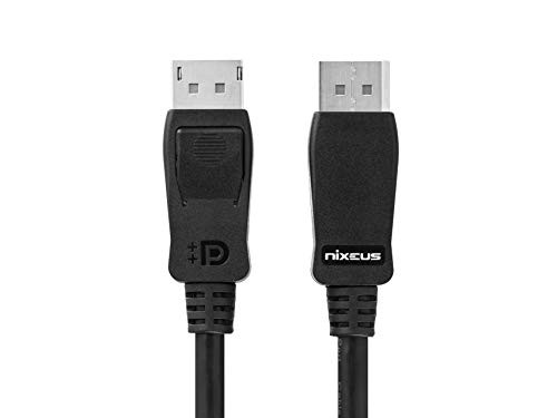 Nixeus VESA Certified DisplayPort 1.4 Hbr3 Cable -6 ft-- 4K UHD 240Hz- 8K 60Hz