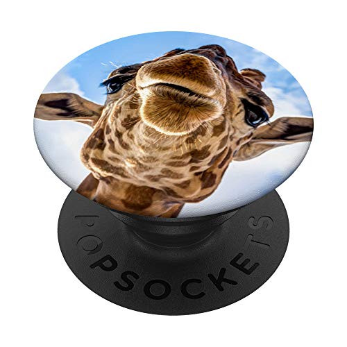 Giraffe Cute Wild Animal and Jungle lovers Gift PopSockets PopGrip- Swappable Grip for Phones  and  Tablets