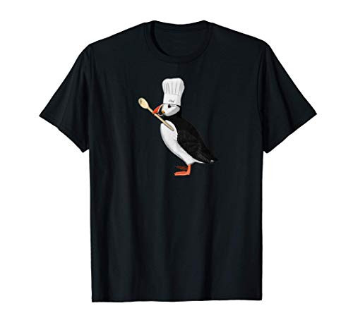Puffin Spoon Kitchen Chef Cooks Bird Birdlover Biologist T-Shirt