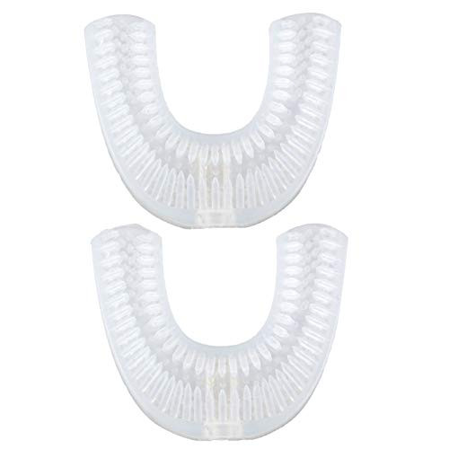Ljyzoid 2PC U Shaped Kid Electric Toothbrush Replacement Heads- Compatible with U-Type Kids Automatic Electric Toothbrush- Food Grade Silicone Ultrasonic Toothbrush Replacement Head-u6-12Ages- Ljyzoid 2PC U Shaped Kid Electric Toothbrush Replacement Heads- Compatible with U-Type Kids Automatic Electric Toothbrush- Food Grade Silicone Ultrasonic Toothbrush Replacement Head-u6-12Ages-