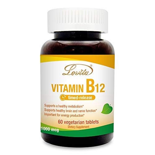 Lovita Vitamin B12 1000mcg- cyanocobalamin- 60 timed-Release Tablets