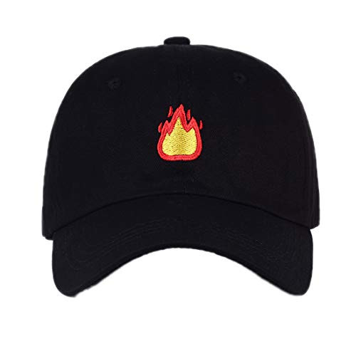 VORON Fire Flame Baseball Cap Embroidered Soft Cotton Adjustable Balck Dad Hat Outdoor