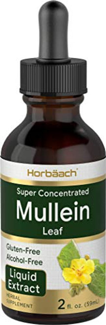 Mullein Leaf Liquid Extract | 2 fl oz | Alcohol Free | Vegetarian- Non-GMO and Gluten Free Supplement | by Horbaach Mullein Leaf Liquid Extract | 2 fl oz | Alcohol Free | Vegetarian- Non-GMO and Gluten Free Supplement | by Horbaach
