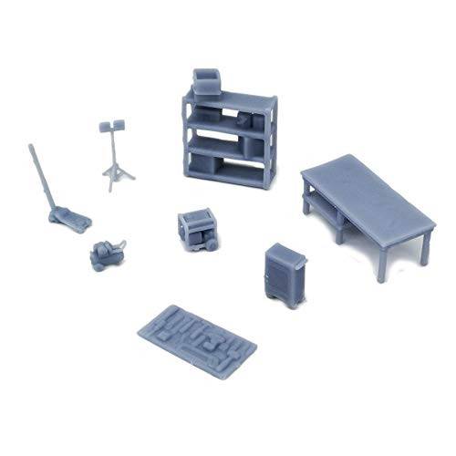 Outland Models Railway Scenery Garage Accessories Set 1-160 N Scale