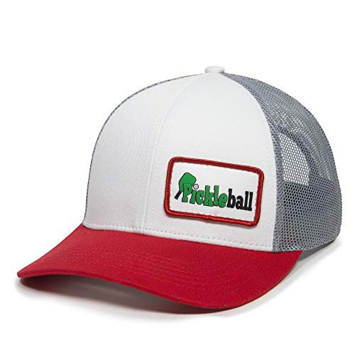 Pickleball Patch Mesh Back Trucker Hat - Adjustable Snapback Baseball Cap for Men  and  Women