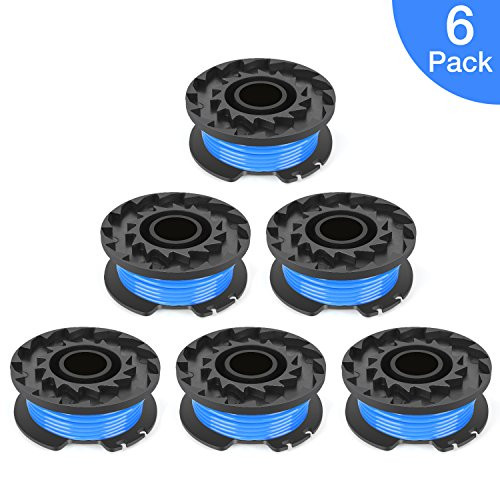 POSUGEAR 16ft 0.065 Inch Single Line String Trimmer Replacement Spool for Greenworks-6 pack