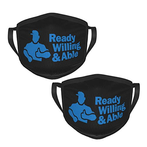 Willing Able Ready Face Mask 2 Piece Reusable Breathable Washable Face Cover Balaclava for Men Women Black