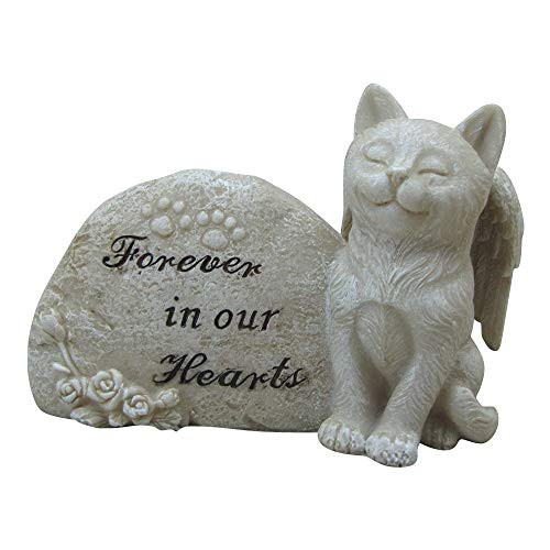 Comfy Hour Pet in Loving Memory Collection Resin Memorial Stone Footprint Cat Angel Pet Statue- Handmade- Faithful Memory of Cat's Bereavement Comfy Hour Pet in Loving Memory Collection Resin Memorial Stone Footprint Cat Angel Pet Statue- Handmade- Faithful Memory of Cat's Bereavement