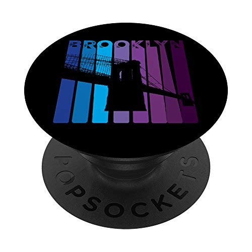 Brooklyn Bridge 1970s Style New York City NY PopSockets Grip and Stand for Phones and Tablets