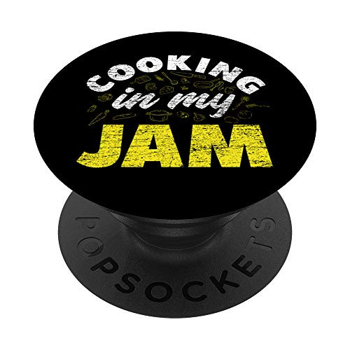 Cooking In My Jam Baking Cooking Foodie Kitchen Chef Food PopSockets PopGrip- Swappable Grip for Phones  and  Tablets