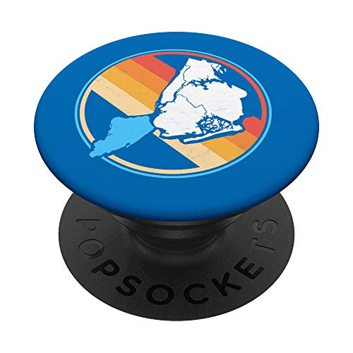 Retro Staten Island New York Pride Minimalist 80s Graphic PopSockets Grip and Stand for Phones and Tablets