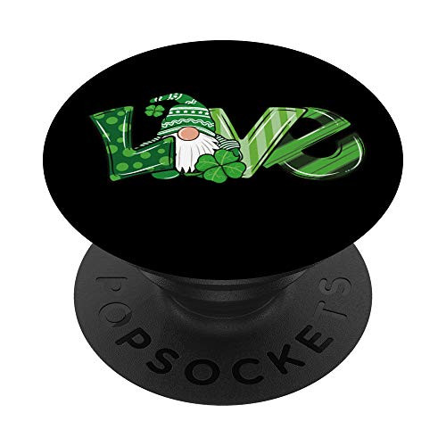 Gnome Love Funny St Patricks Day Gifts PopSockets PopGrip- Swappable Grip for Phones  and  Tablets