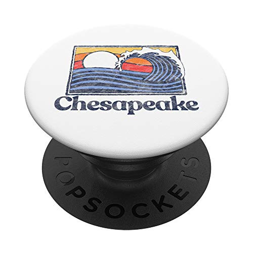 Chesapeake Retro Surfer Vintage Beach and Wave Graphic PopSockets Grip and Stand for Phones and Tablets Chesapeake Retro Surfer Vintage Beach and Wave Graphic PopSockets Grip and Stand for Phones and Tablets