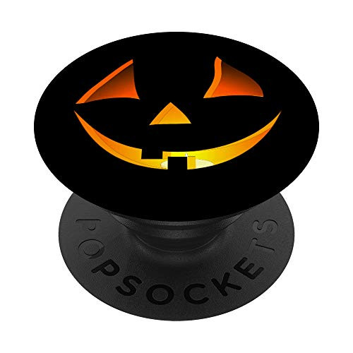 Scary Pumpkin Face Halloween Graphic PopSockets Grip and Stand for Phones and Tablets