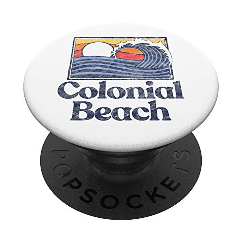 Colonial Beach Retro Surfer Vintage Beach and Wave PopSockets Grip and Stand for Phones and Tablets Colonial Beach Retro Surfer Vintage Beach and Wave PopSockets Grip and Stand for Phones and Tablets