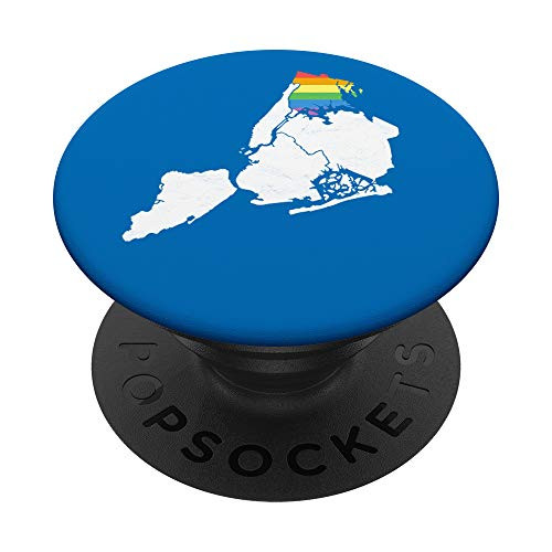 Retro Bronx New York Gay Pride Minimalist 80s Graphic PopSockets Grip and Stand for Phones and Tablets