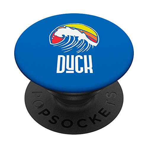 Duck Carolina Vintage 80s Retro Surfing Beach Wave Graphic PopSockets Grip and Stand for Phones and Tablets
