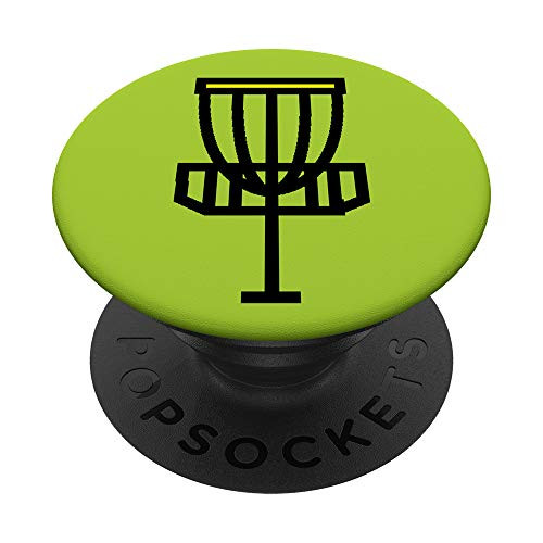Disc Golf Basket - Green Color PopSockets PopGrip- Swappable Grip for Phones  and  Tablets