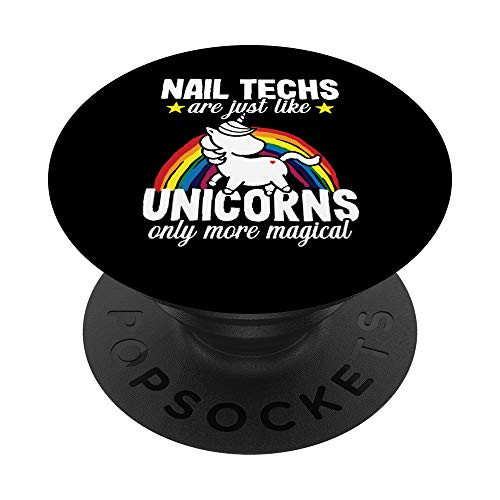 Nail Tech Technician Unicorn Funny manicurist Gift Women PopSockets Grip and Stand for Phones and Tablets
