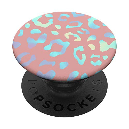 Rainbow Leopard Cheetah Rose PopSockets PopGrip- Swappable Grip for Phones  and  Tablets