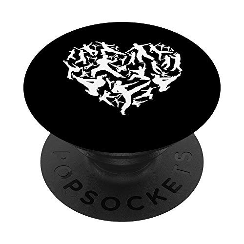 Martial Art heart love Training Karate Tae Kwon Do Kick box PopSockets PopGrip- Swappable Grip for Phones  and  Tablets