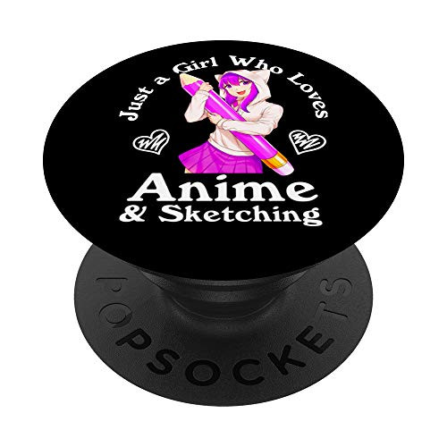 Anime and Sketching Just a Girl Who Loves Anime PopSockets PopGrip- Swappable Grip for Phones and Tablets Anime and Sketching Just a Girl Who Loves Anime PopSockets PopGrip- Swappable Grip for Phones and Tablets