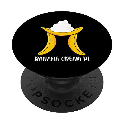 Banana Cream Pi Day Funny PopSockets Grip and Stand for Phones and Tablets