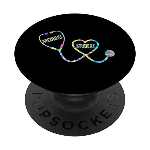 Tie Dye Medical Student College Stethoscope PopSockets PopGrip- Swappable Grip for Phones  and  Tablets