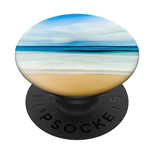 Abstract Beach Blue Ocean Waves PopSockets PopGrip- Swappable Grip for Phones  and  Tablets